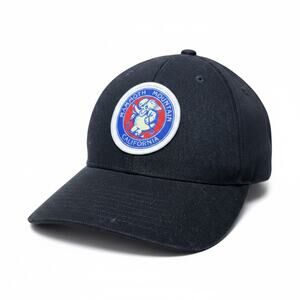 Mammoth Mountain Size Large Blue Embroidered Patch Fitted Cap Hat Snowboarding